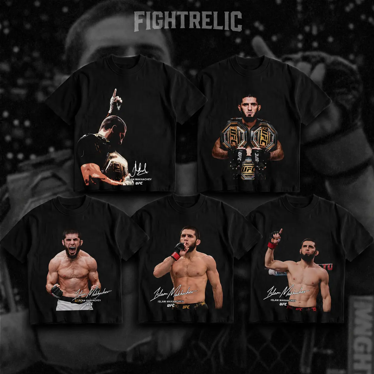 FIGHTRELIC [COLECTION] UFC P4P Islam Makhachev Men's T-Shirt, The Baddy UFC Graphic Tee, UFC MMA Shirt, Gift for Fighters, Sports Apparel Cotton Tee, Gift for Him, Gift For Her, Made In USA.