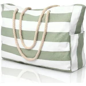 Beach Bags for Women Large Waterproof Tote Bag with Zipper Sandproof Pool & Swim Beach Tote for Travel Vacation Essentials