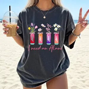 I Need An Alani Shirt, Floral Energy Drink Tee, Summer Vibes Shirt, Trendy Vacation T-Shirt, Cute Alani Lover Gift