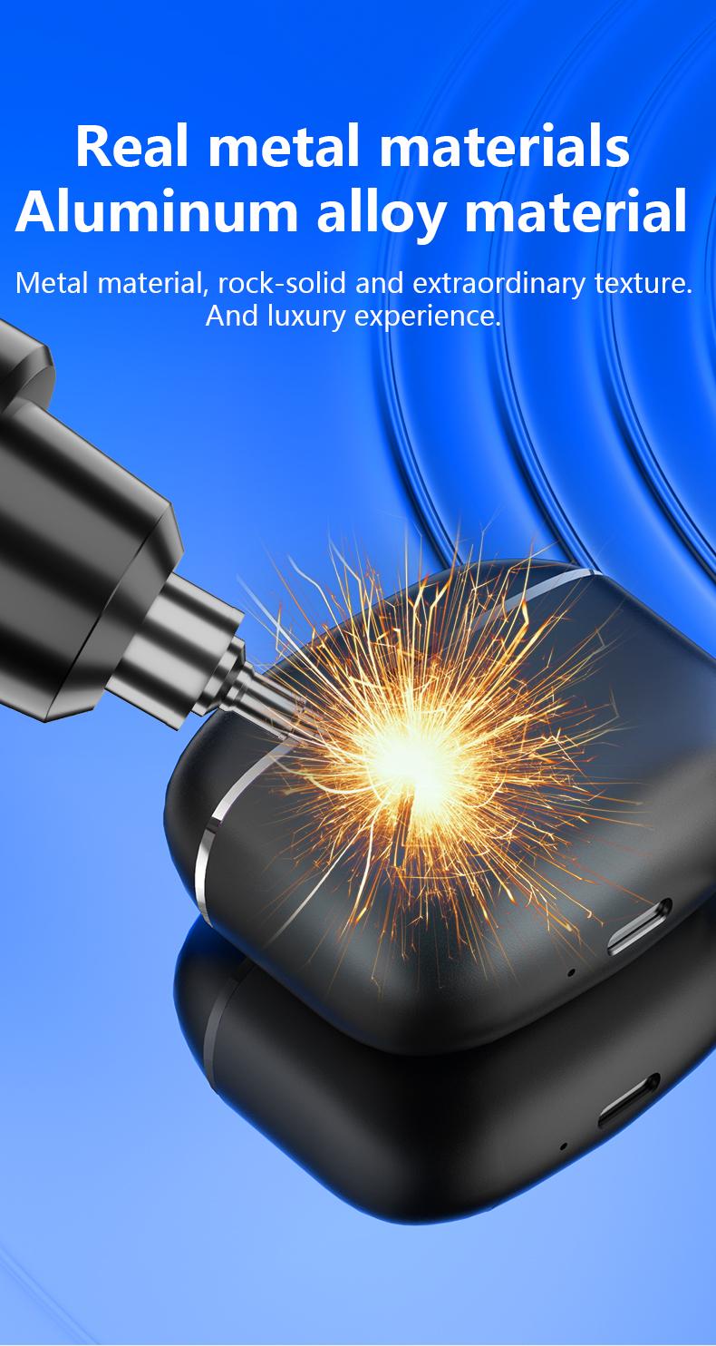 K550 Bluetooth 5.4 Earbarz with Alloy Case – 360° Panoramic Sound, HD Call, Noise Reduction, Long Battery, Waterproof Sports Earphone