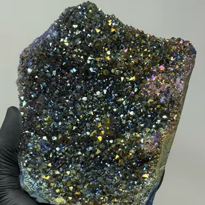 Large 6.5” inch Titanium Aura Amethyst Cluster Specimen