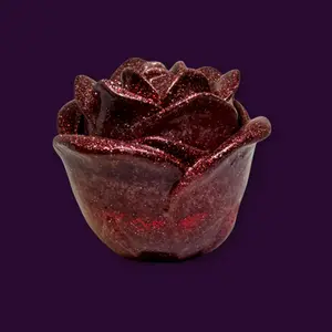 Bespoke Red Resin Rose Jar – Unique Red Rose Sculptural Jar