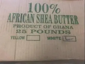 25 lbs Box of Raw Shea Butter from Ghana for All Skin Types by World Scents
