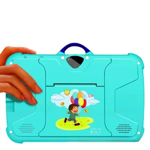 Kids Tablet 7-Inch 16GB Dual Cameras Protective Shockproof Case,Educational Apps,Learning Entertainment Tablet,Toddler Gifts Pink Blue-Tablet Screen summerwins