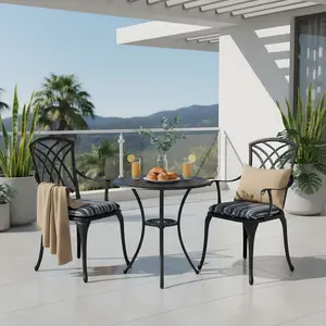 Ekta 3-Piece Outdoor Bistro Set for Patio, Multiple Colors