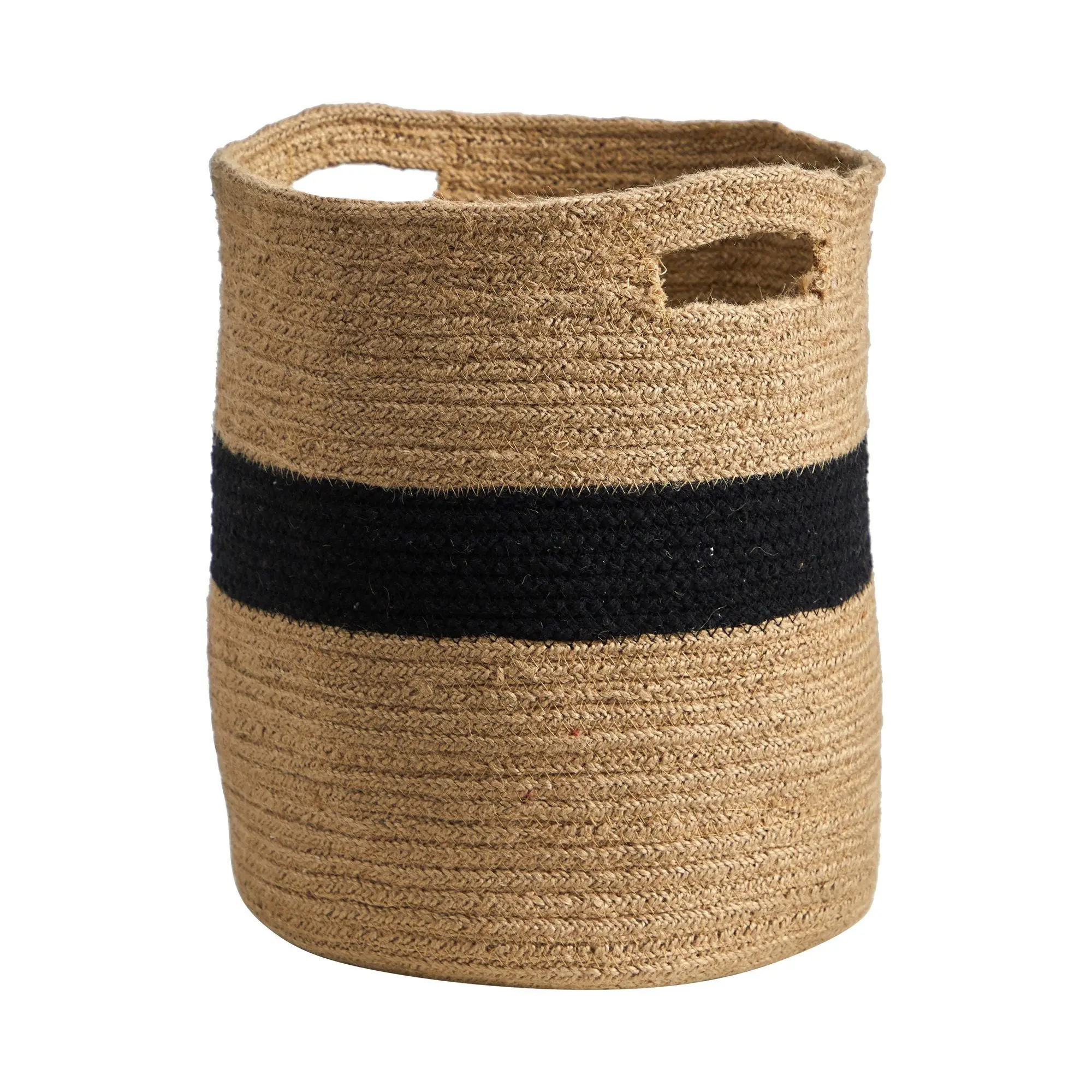 13.5in Handmade Handstitched Natural Cotton Plant Pot - Rustic-Look Straight-Line Garden Pot for Home Improvement, Garden Supplies