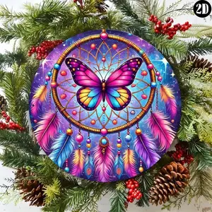 Butterfly Dreamcatcher Aluminum Art - 2D Farmhouse Wall Decor