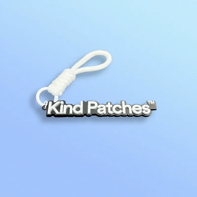 Kind Patches KeyChain Black & White