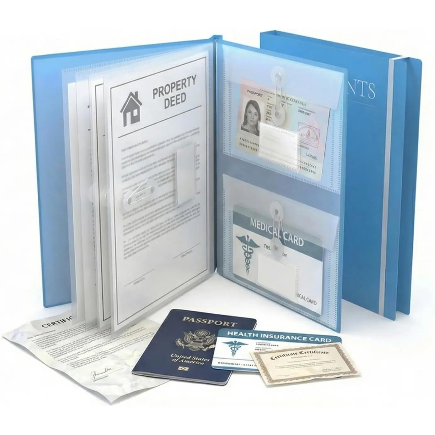 Important Document Organizer Binder, 12-Expanding File Folder for A4