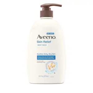 Aveeno Skin Relief Body Wash with Triple Oat Complex | Fragrance-Free | Soothes Itchy, Dry, and Sensitive Skin | 33 Fl Oz Body Care Nourishing