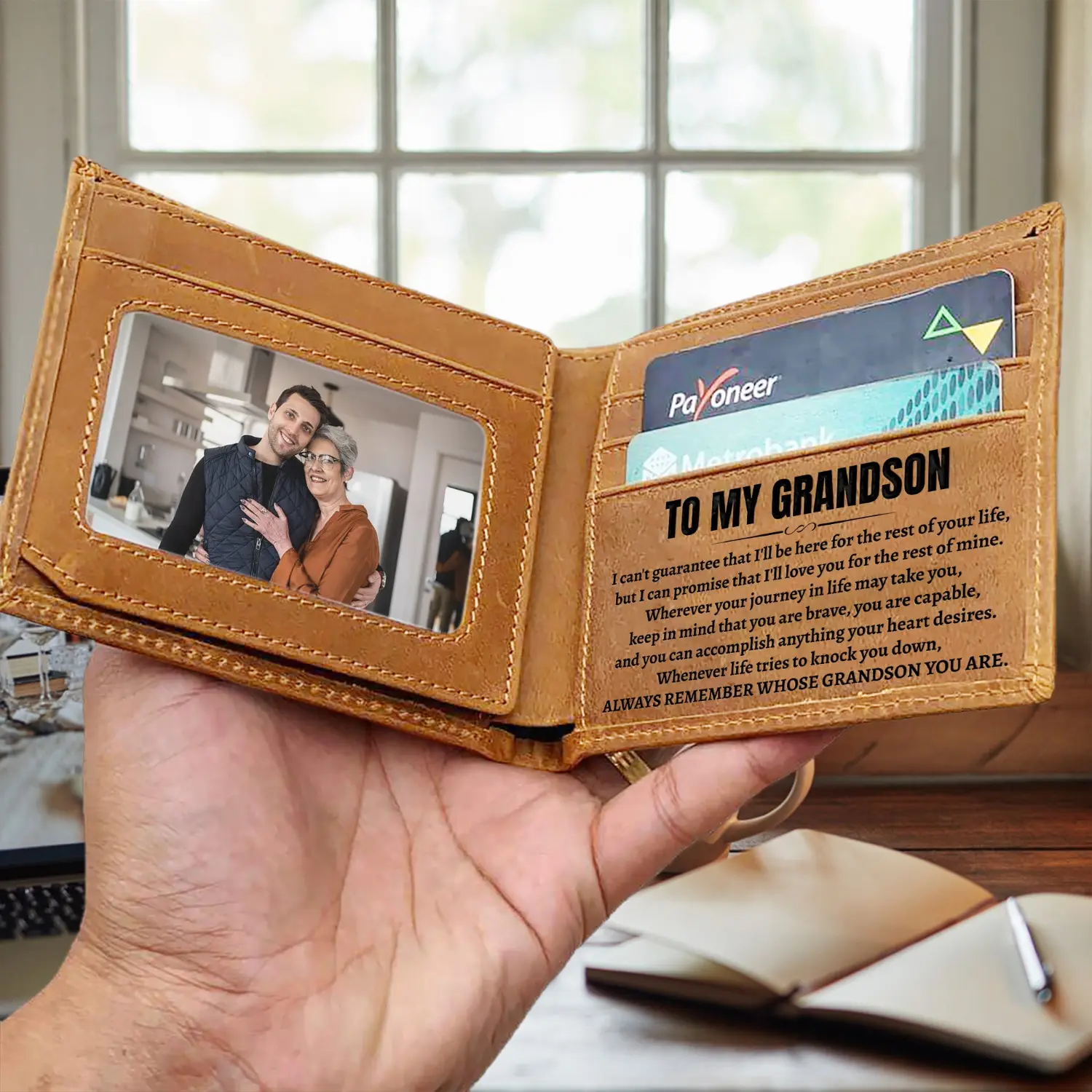 Men's Fashion Wallet Gift for Grandson, Express Love with Versatile Stylish Purse, Perfect Birthday, Graduation, Back-To-School Present