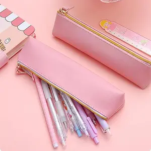 Large-capacity pen bag office stationery, a creative multi-functional pencil case that can also be used as a leather-lined canvas cosmetic bag, a pencil box, foundation liquid travel bottle storage container, suitable for handbags