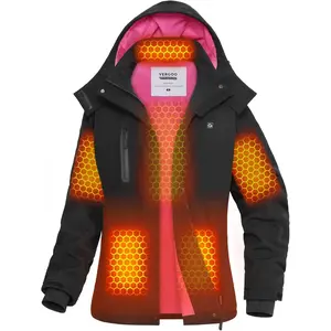 Graphene Heated Waterproof Jackets for n with Hood Included 18400mAh Battery Pack