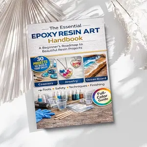 Epoxy Resin Art Essential Guide, Complete Full-Color Tutorial for Beginners, Learn Epoxy Resin Creation, Perfect for New Artists