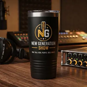 New Generation Show Premium Stainless Steel Insulated Tumbler - Portable Vacuum Flask, Coffee Drink Bottle, Real Talk Podcast Merch Travel Cup