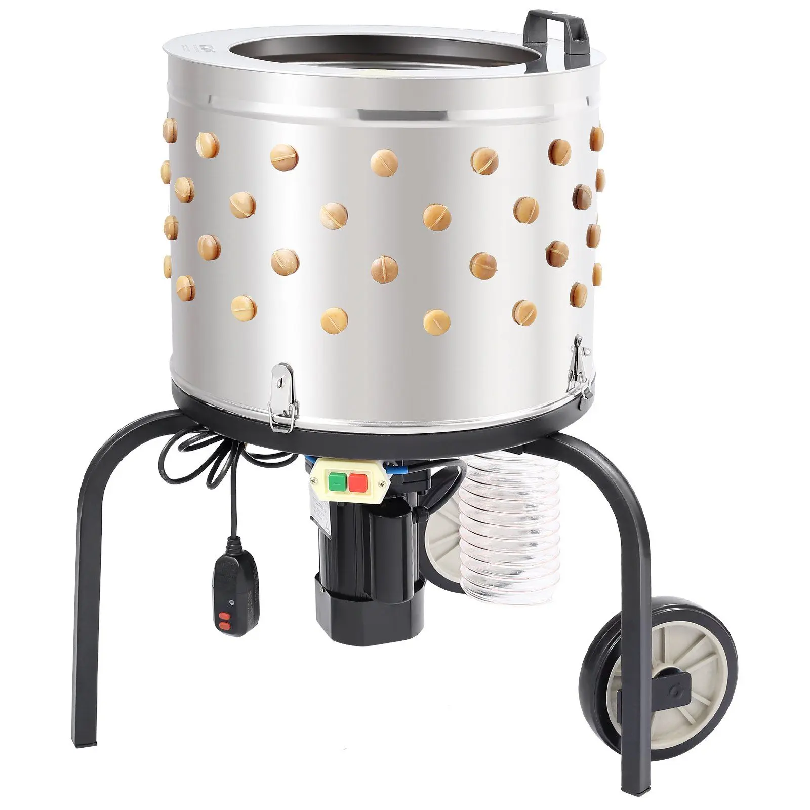 Spring new arrivals Chicken Plucker Machine, 20" Diameter Stainless Steel Drum De-Feather Remover Poultry, 280RPM Defeathering Equipment with 108 Soft Fingers, 500W Motor for Efficient Poultry Plucking