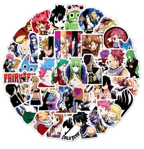 50Pcs FAIRY TAIL Anime Stickers Etherious Natsu Dragneel Cartoon Decals DIY Skateboard Phone Laptop Cool Graffiti Sticker