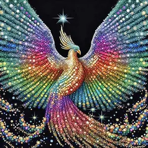 5D Diamond Arts Colorful Painting Kit, Peacock Pattern DIY Diamond Arts Colorful Painting without Frame, Handmade Craft Wall Art Decoration