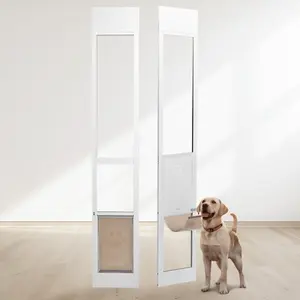 Pet Door for Sliding Glass Patio Door - Adjustable Height Range 75 7/8 in to 80 11/16 in, Fits Large Dogs and Cats, Durable Door Insert, Weatherproof Construction, Easy Install, Ideal for Home Use and Pet Access