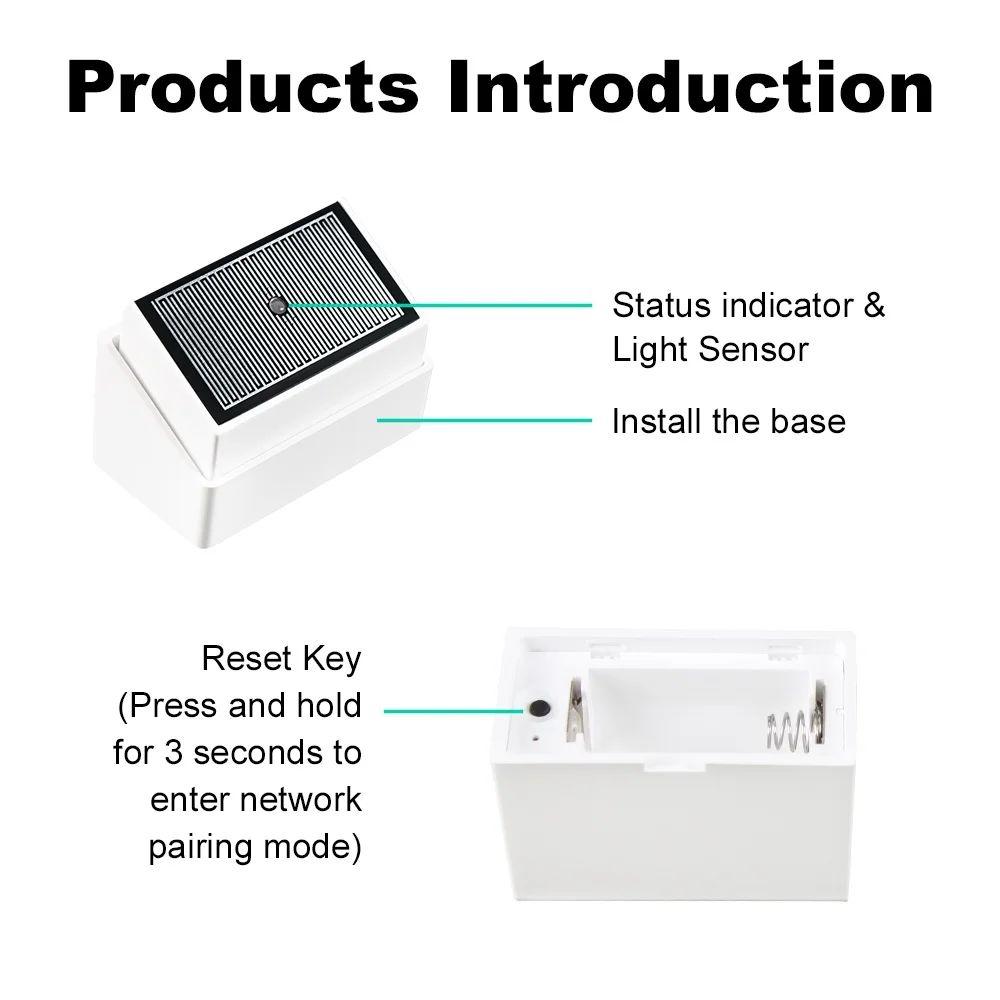 2 in 1 Tuya Zigbee Rain Sensor with Light Detector IPX4 Outdoor Waterproof Rain Detector work with Smart Life Home Assistant Z2M