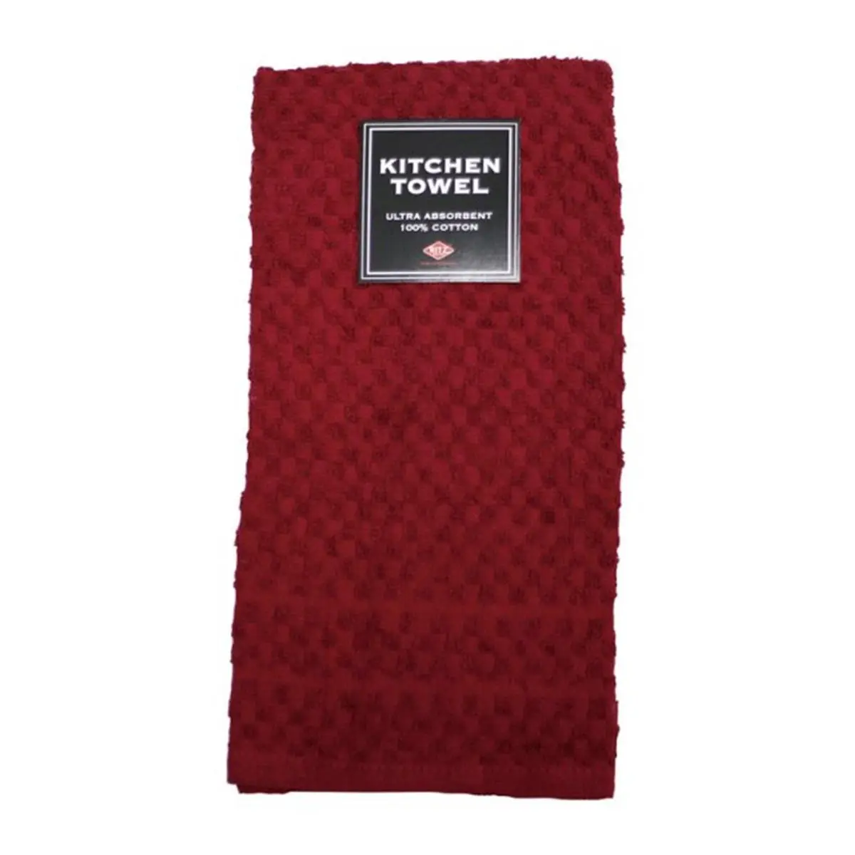 RITZ 15" x 25" Rectangular 100% Cotton Kitchen Cleaning Cloths Matching Set - Highly Absorbent, Long-Lasting, Solid Paprika Color, Pack of 6, Pot Holder, Thumb Mitt for Pot Cleaning