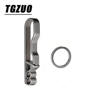 Premium Corrosion-Resistant Titanium Alloy Keychain, High-Quality Durable Outdoor Accessory, Simple Style Portable Clip
