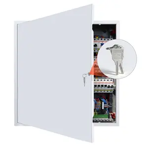 VEVOR Access Panel for Drywall, 25.2 x 25.2 in Galvanized Steel Access Door, Easy Install Hinged Service Panel with Key, for Ceiling Plumbing Electrical, 24.4 x 24.4 in Cutout Size, White