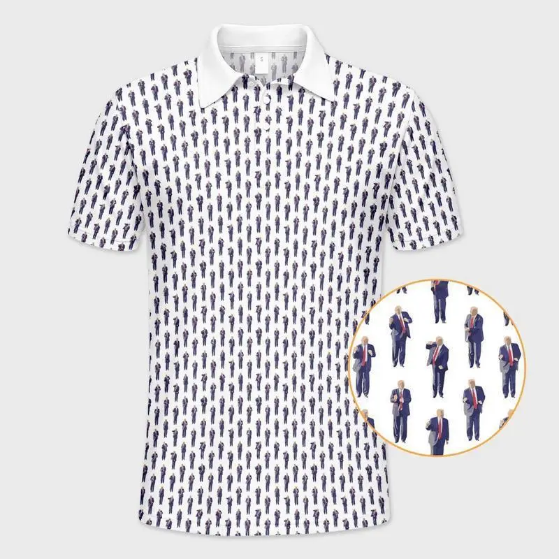 Trump Dance Polo Shirt Funny Golf Shirt Menswear Apparels For Outdoors Gift For Men Father's Day Shirt Unisex Classic Short Sleeve Men Polo Premium Shirt , Head-Turning Design for Social Events