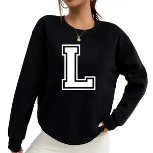 Alphabet Letter L Long Sleeve Sweatshirt – Varsity Monogram Style