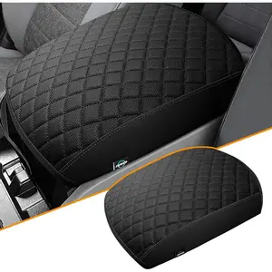 Center Console Cover Fit for 2009-2015 , Comfortable Armrest Cover Protector Customized  Accessories, Well-Make PVC Leather Armrest lid Cover for 2009-2015  (Black)