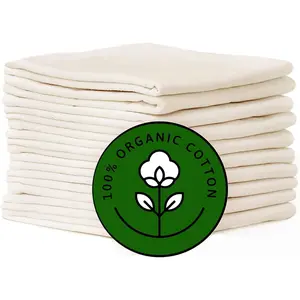 Flour Sack Kitchen Towels |  Blank Towel|  Towel Crafting Embroidery|Flat Thick Absorbent Quick Dry | Baking Bread Proofing Breathable Linen Cloth Cover Set of 10, 28 x 28 Inch,