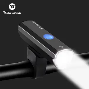 WEST BIKING Bike Headlight.IPX4 Aluminum Bike Headlight,1600mAh USB Rechargeable Bicycle Handlebar Light, Night Safe Cycling Front Led Lamp