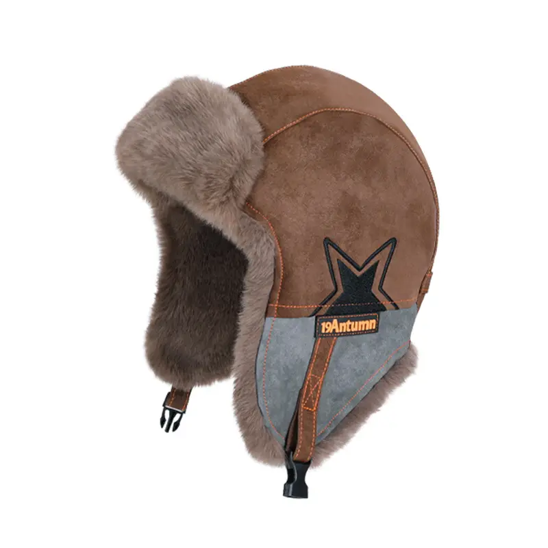 19Autumn Extreme Cold Weather Trapper Hat - Thick Fleece Lined Aviator Cap with Face Protection Windproof Winter Gear for Snowboarding & Outdoor Adventures Unisex father husband Sports Hat hats