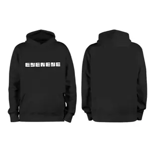 Lionheart Eyeneye One Love Hooded Sweatshirt Hoodie - Black with White Print - Tops, Sweaters