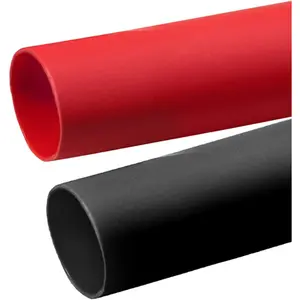 2 Pcs 1 inch (Diameter) Heat Shrink Tubing, 3:1 Adhesive-Lined Large Heat Wire Shrinkable Tube by (4 Feet, Black & Red) kit