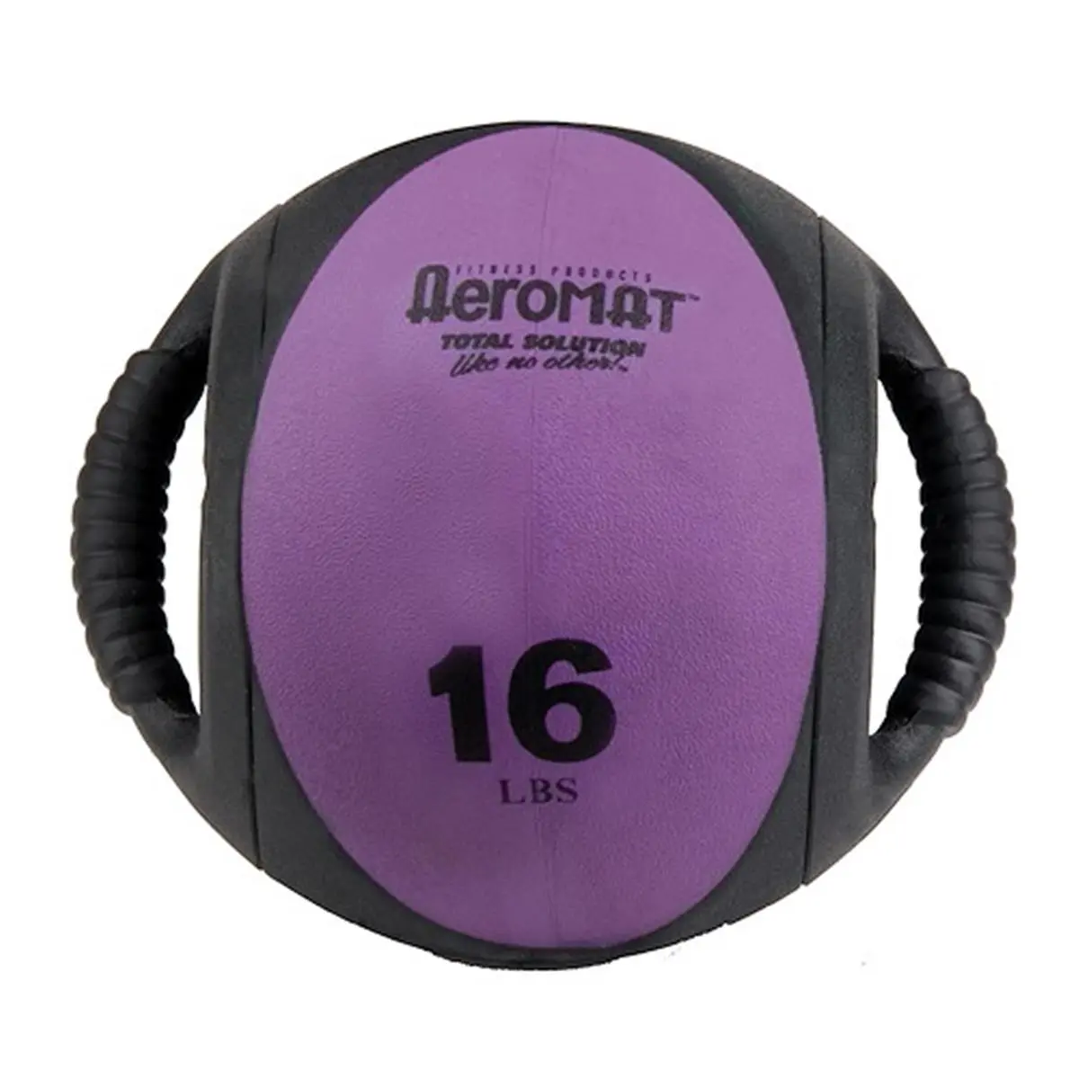 Aeromat Power Medicine Ball - 16 LB Dual Grip Handheld Weighted Exercise Ball with Patented Rubber Handles for Fitness, Core Training Versatility, Handheld Weighted Exercise Balls
