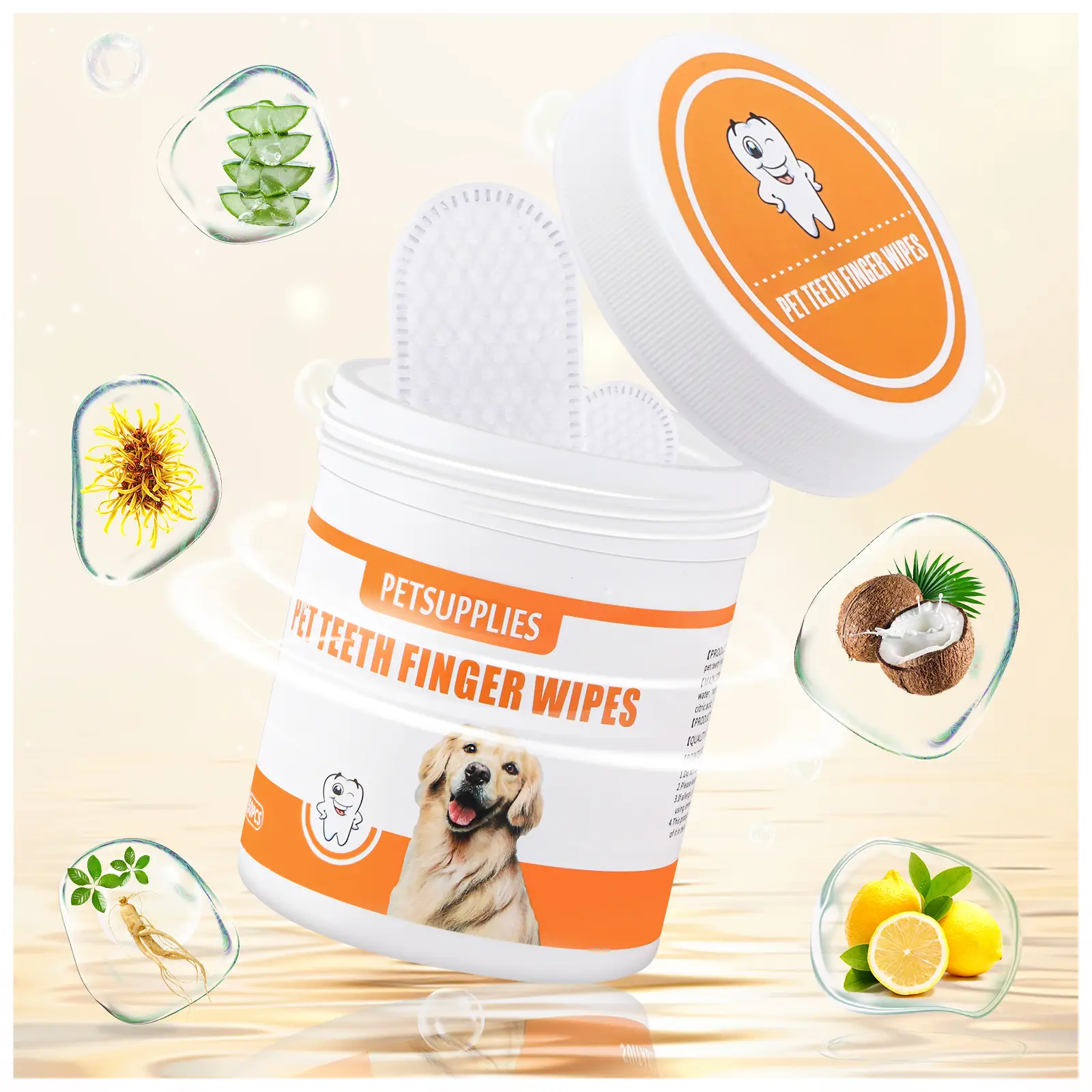 Texsens PET Teeth Cleaning for Dogs & Cats, Remove Bad Breath by Removing Plaque and Tartar Buildup No-Rinse Dog Toothbrush, Disposable Gentle Clean