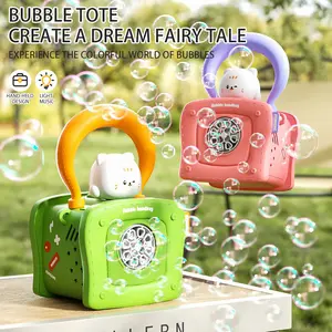 Bubble Machine Handbag, Cute Design with Light and Music, Leak-Proof Multi-Bubble Output, Suitable for Ages 3+, Home Outdoor Party Use, Handheld Bubble Maker