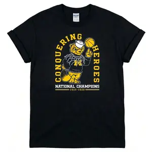 [MADE IN US] Conquering Heroes Michigan Champions Shirt - Vintage Sailor Mascot Graphic Tee - Retro Hoops Merch
