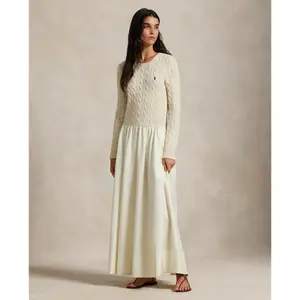 Polo Ralph Lauren - Cable-Knit Poplin Dress
