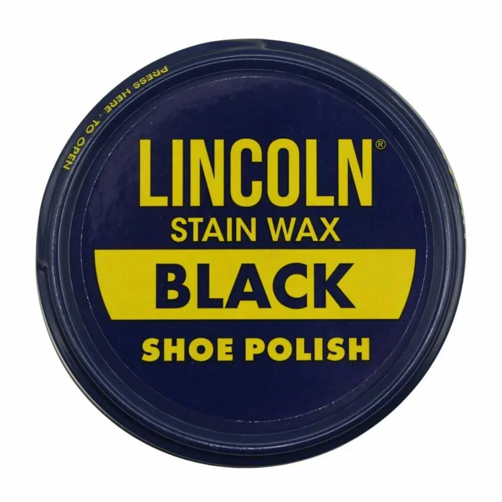 Lincoln Stain Wax Shoe Polish, Professional Leather Care Paste with Carnauba Wax for a Great Shine, Original 1925 Formula - 2 1/8 oz, High Shine, Shoe Polishes