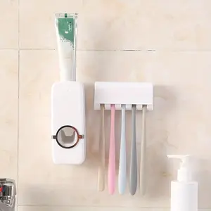 Toothpaste Applicator Dispenser And Brush Holder For Bathroom Use