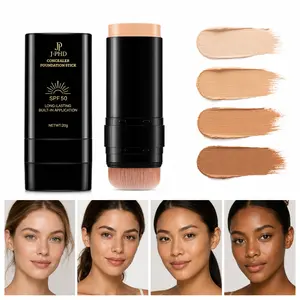 SPF 50 Sunscreen 2-in-1 Concealer Stick with Brush WheatShade Waterproof Flawless Coverage Hydrating Longwearing Foundation for Women & Girls Makeup Lightweight Matte flawless filter for Acne Scars Dark Circles Blemish Eraser Cream Base Makeup