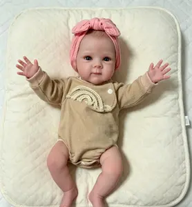 19 Inch 48 CM Full Vinyl Body Reborn Girl Baby Doll Toy For Kids Handmade Fashion Birthday Gift For Child Bath Toy