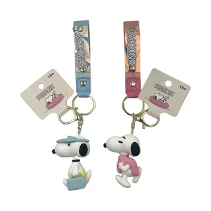 MINISO Snoopy Summer Travel Series Creative Three-Dimensional Pendant Key Chains Bag Charms Key Charms Purse Charms Car Charms