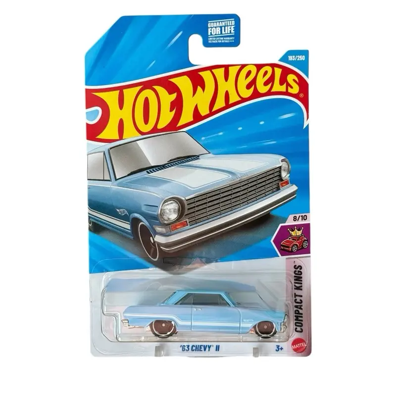 Hot Wheels 1:64 Scale Blue 1963 Chevy II Mainline Die Cast Vehicle - Miniature Collectible Scale Model Car for Diecast Enthusiasts (Model Cars Category)