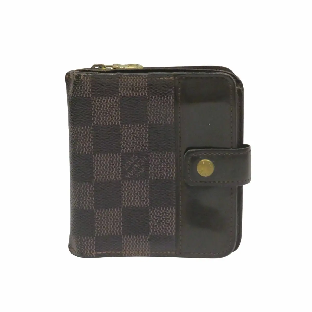 Pre-owned Louis Vuitton Canvas Small Leather Goods Compact Zip Damier Wallet