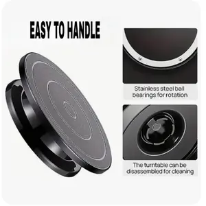 11” Rotating Cake Turntable - 360° Non-Slip Stand for Cake Decorating, Stainless Steel Ball Bearings, Detachable Design, Lightweight & Smooth Decoration