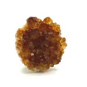 【2-8】Unique Handmade Crystal Ring,Vibrant Yellow,Citrine