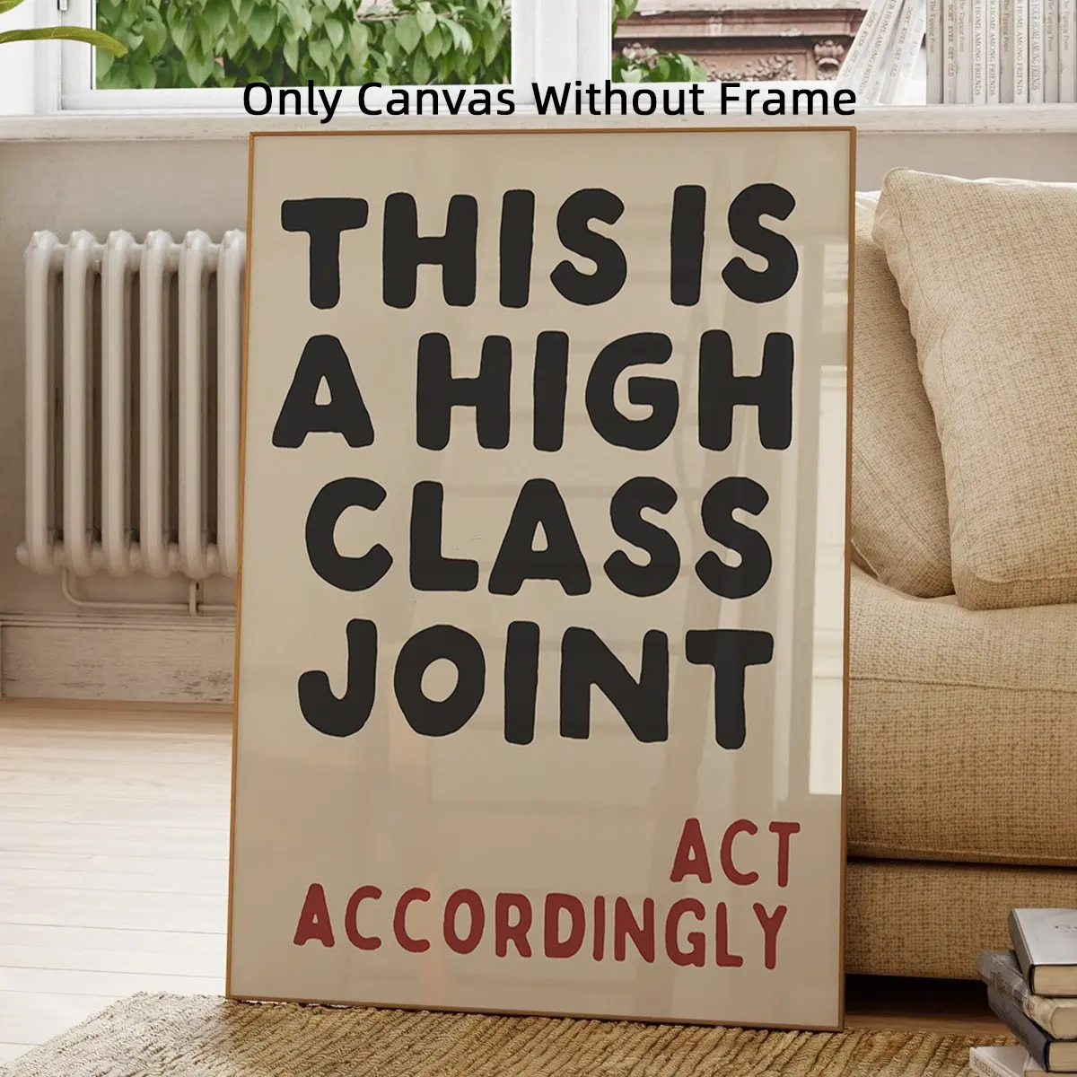 1Pc Optinal Frame This is a High Class Artistic Joint Canvas Print Poster, Funny Wall Art, Dopamine Decoration, Artwork Wall Painting For Gift, Wall Picture for Living Room, Bedroom, Dining Room, Dorm, Bathroom, Home and Office Wall Decor